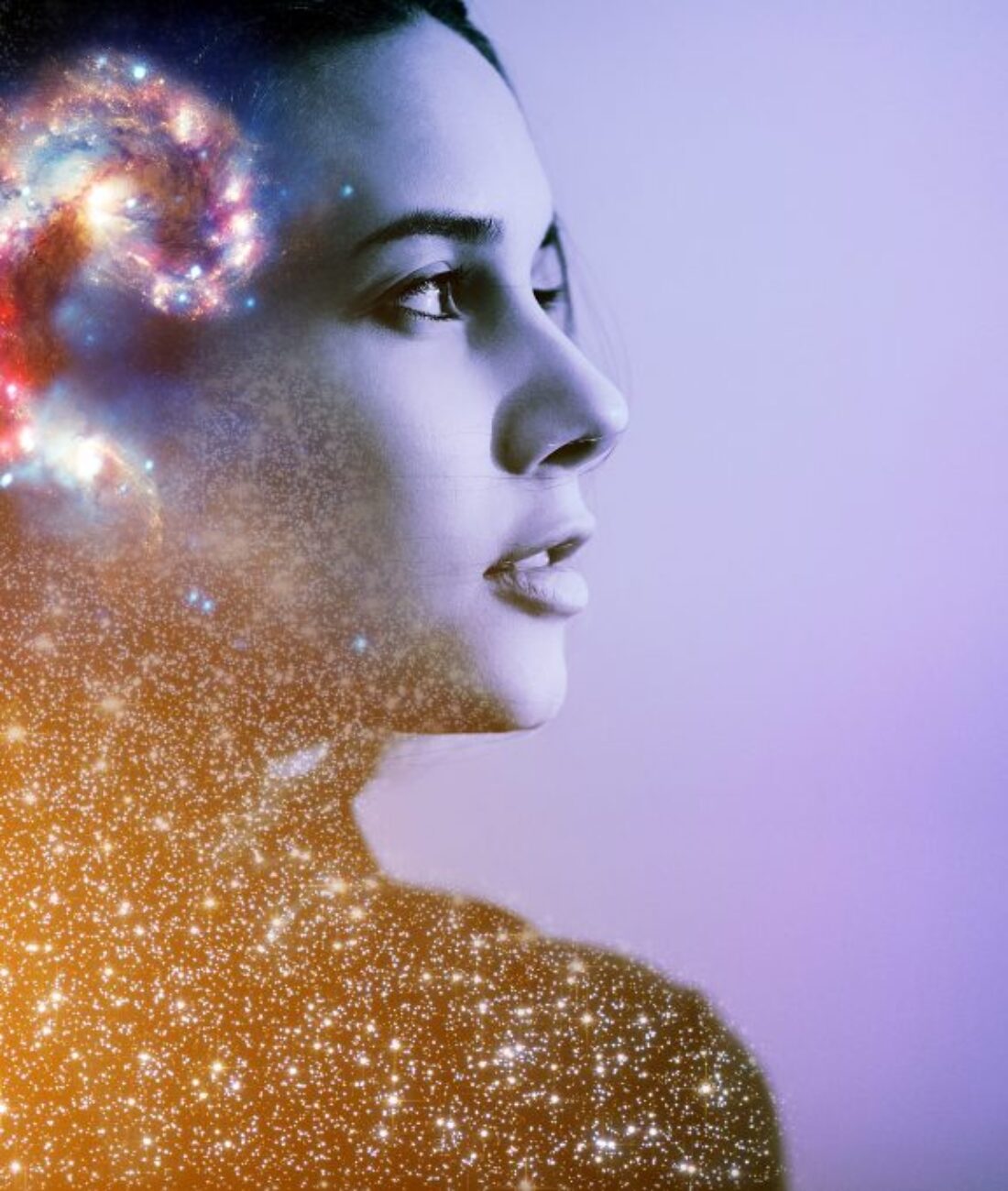 Double,Multiply,Exposure,Abstract,Portrait,Of,A,Dreamer,Cute,Young