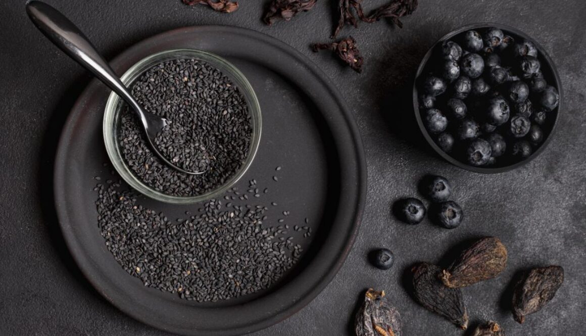 dried-fruit-with-seeds-blueberries-top-view