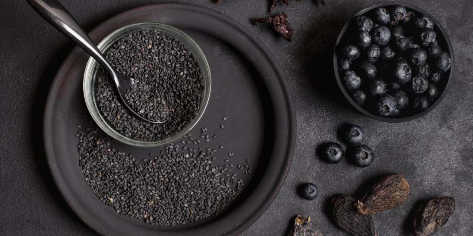 dried-fruit-with-seeds-blueberries-top-view