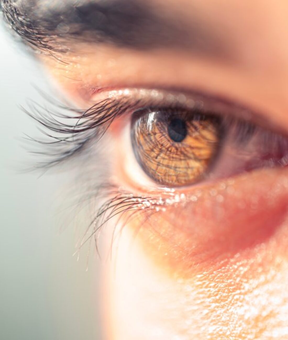 Brown,Man,Eye,Macro,Shot.,Macro,Shot,Of,A,Man's