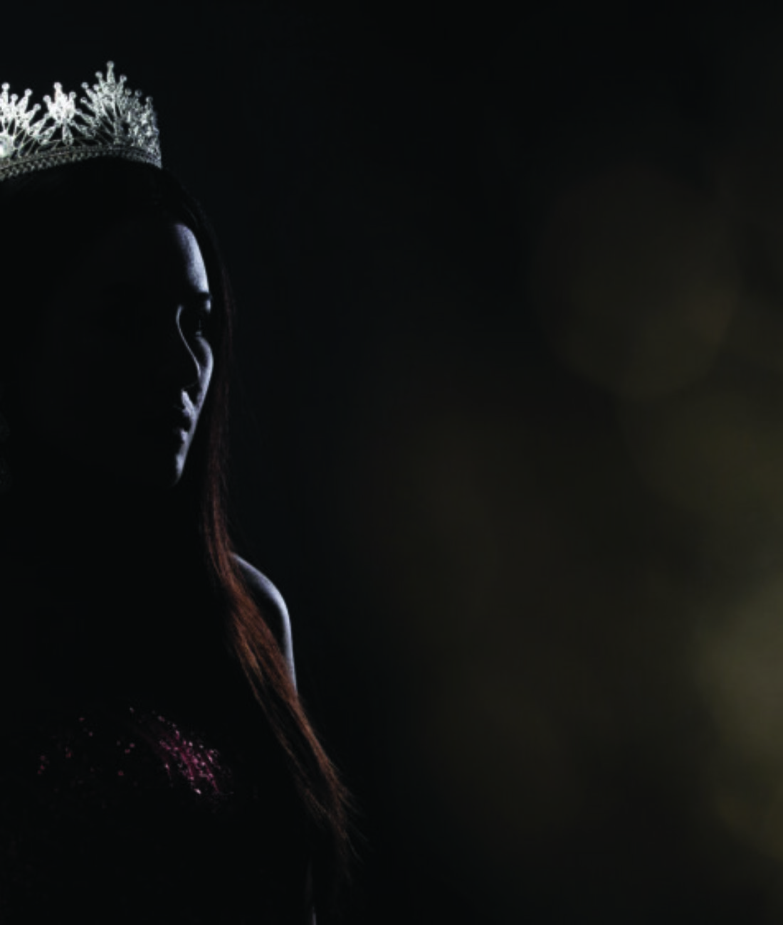 Miss Pageant Contest silhouette with Diamond Crown
